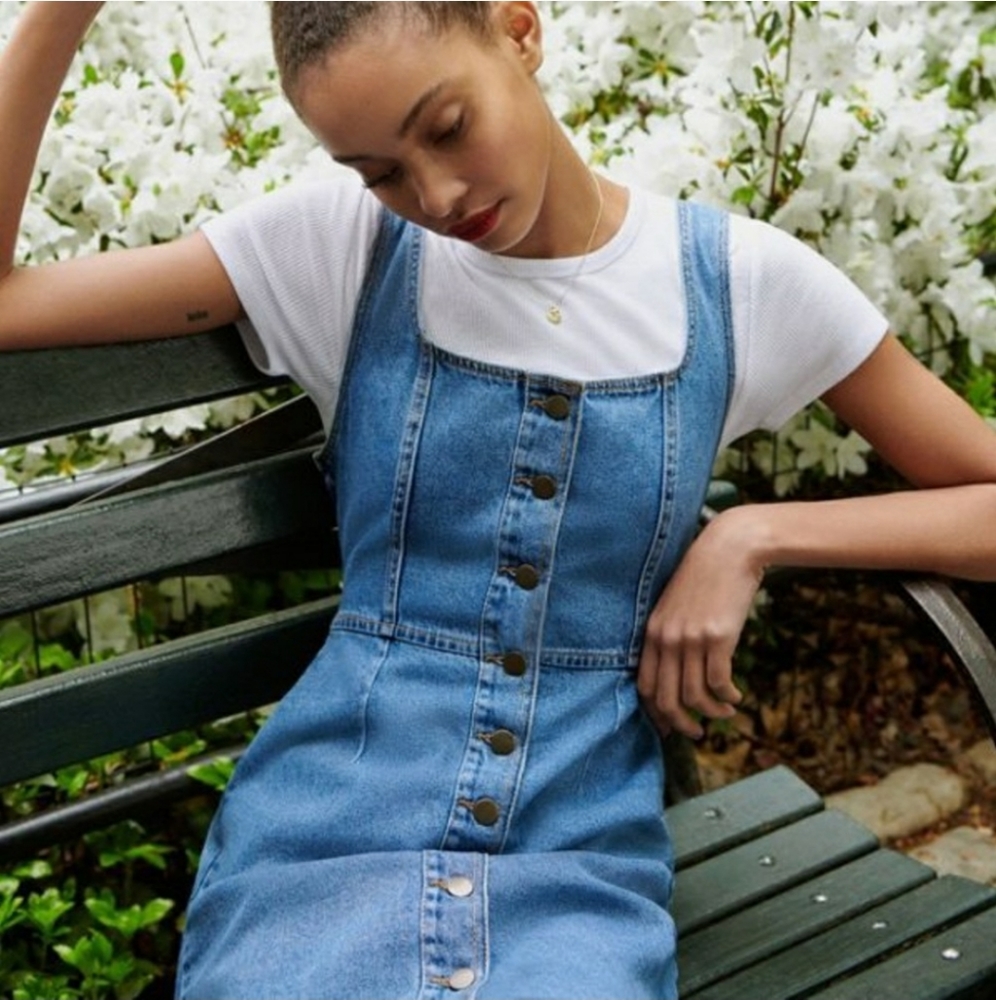 UO denim jumper